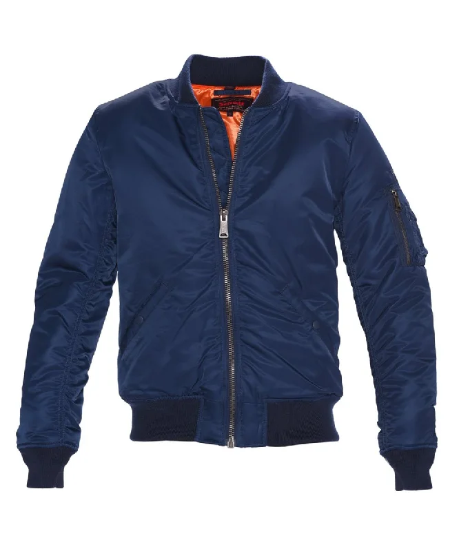 Schott NYC Men's Nylon Flight Jacket - Navy