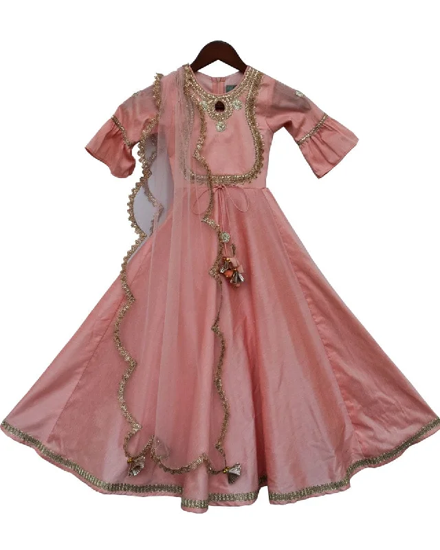 Pre-Order: Peach Anarkali Dress