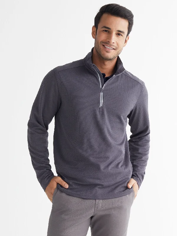 Men's Textured 1/4-Zip Pullover - Iron Grey