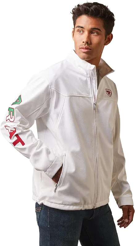 Ariat Men's New Team Softshell Mexico Jacket, White