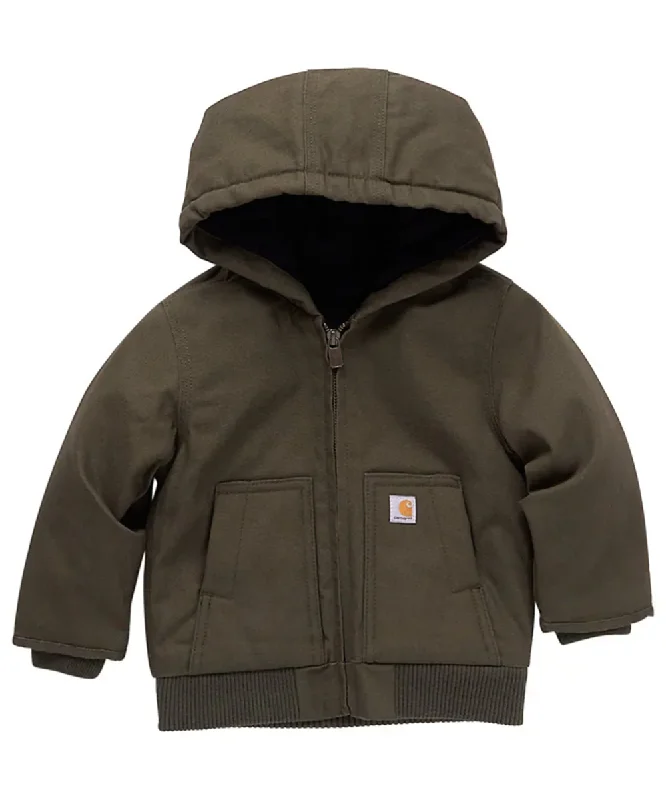 Carhartt Toddler Flannel Quilt Lined Active Jacket - Olive