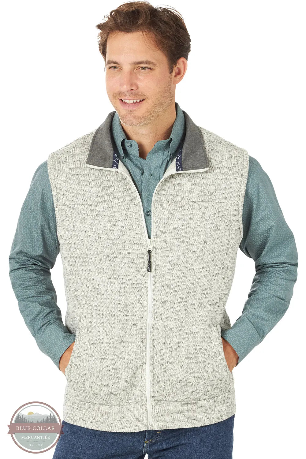 George Strait Knit Vest in Gray Heather 112317160