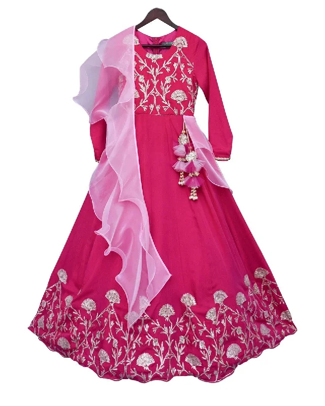 Pre-Order: Hot Pink Gota Anarkali