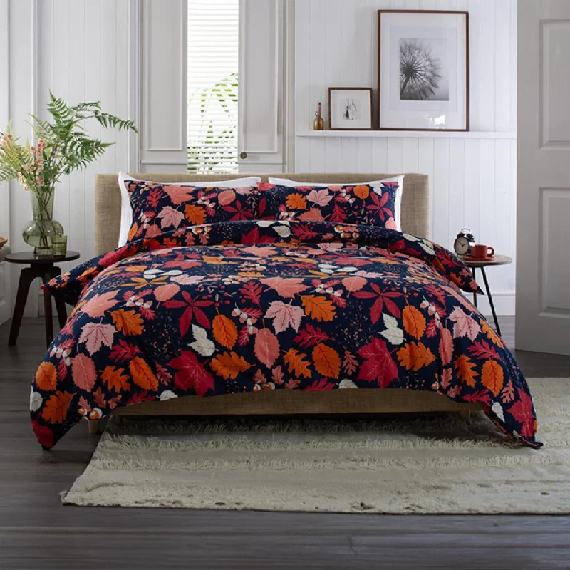 Deyongs Autumn Leaves 100% Brushed  Cotton Duvet Cover Set