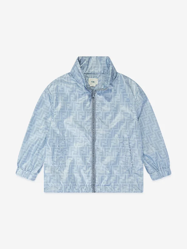 Elegant Wear Fendi Kids Ultralight Jacket in Blue