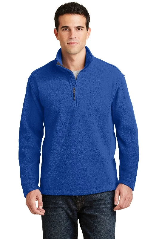 Men's Essential Quarter Zip Fleece Pullover - Royal