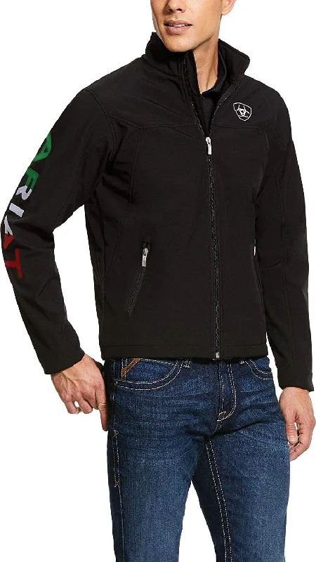 Ariat Men's New Team Softshell Mexico Jacket, Black