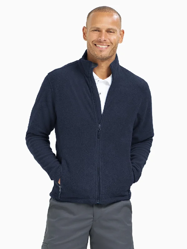 Men's Essential Full Zip Fleece Jacket - True Navy