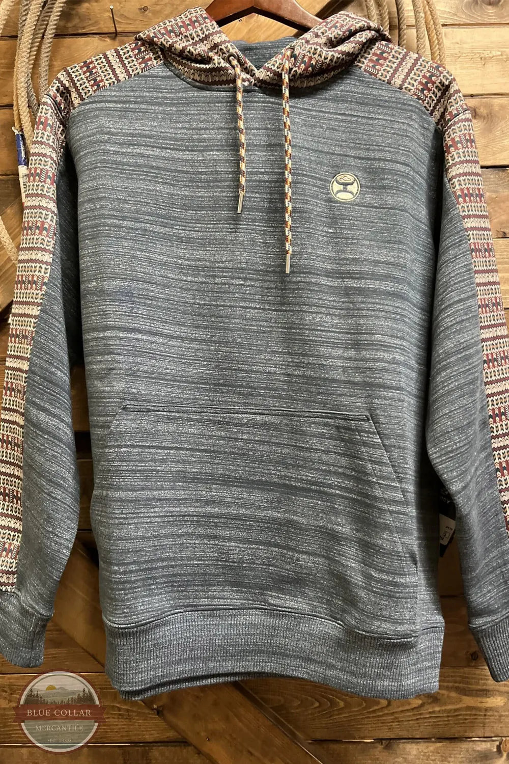 HH1230BLTN Canyon Blue/Tan Aztec Hoody