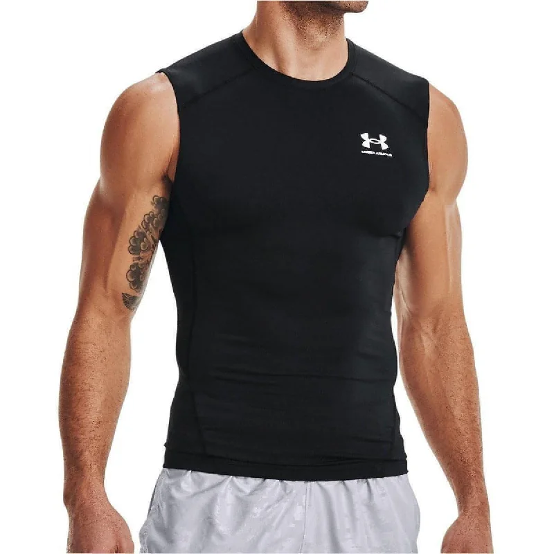 Under Armour HeatGear Armour Mens Sleeveless Compression Top - Black