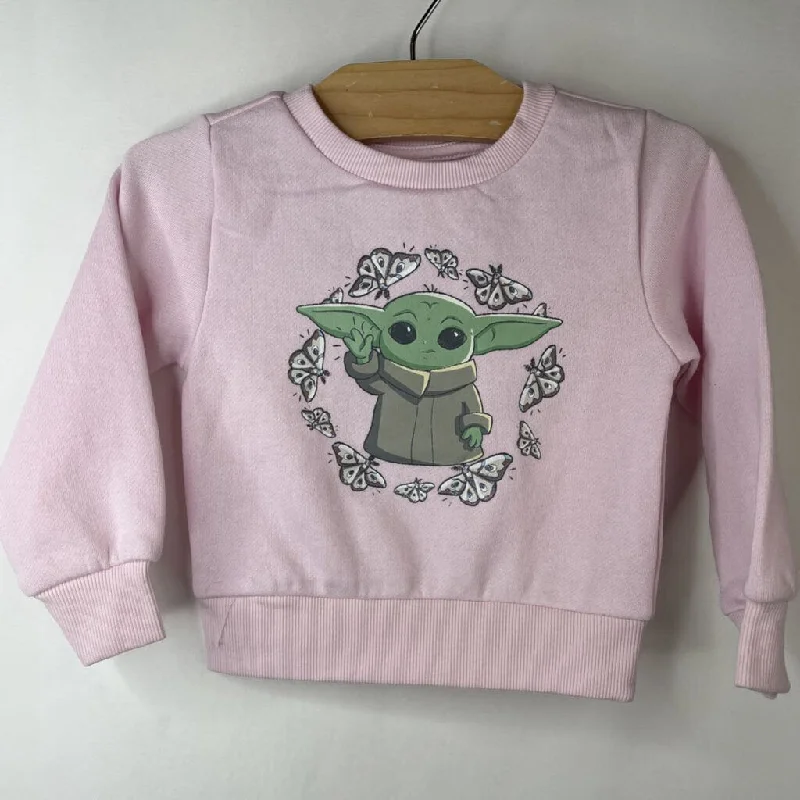 Size 18m: Star Wars Pink Baby Grogu Pullover Sweatshirt NEW w/ Tag