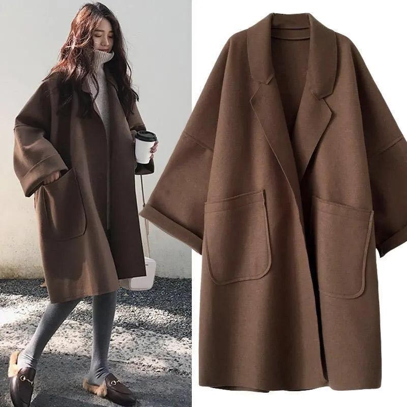 Oversize Woolen Overcoat for Women