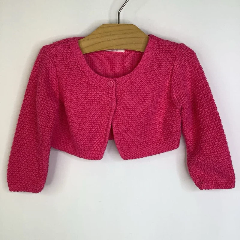 Size 12-18m: Zara Bright Pink Knitted Button-Up Cardigan