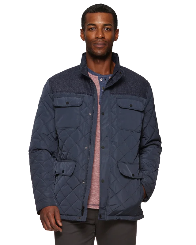 COLBY MIXED MEDIA QUILTED JACKET