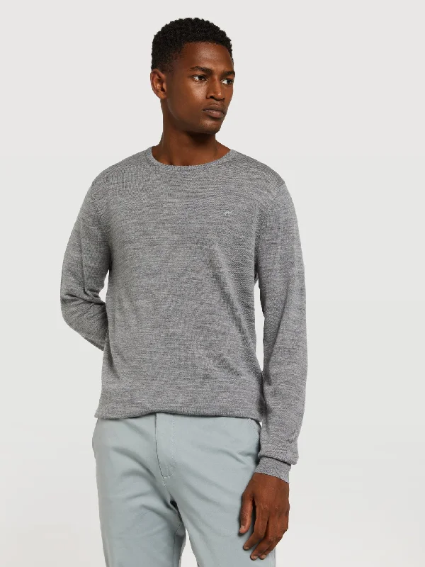 Extra fine merino wool crew neck sweater