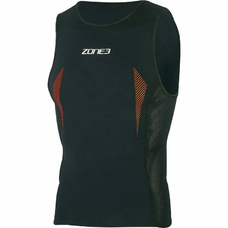 Zone3 Swim-Top Mens Sleeveless Top - Black