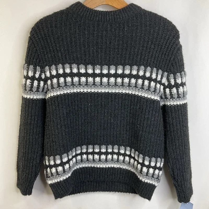 Size 9: Zara Dark Grey/White Thick Knit Sweater