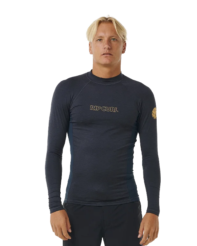 Dawn Patrol UPF Performance Long Sleeve Rash Vest in Navy Marle