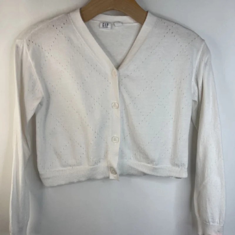 Size 8: Gap White Eyelet Cardigan