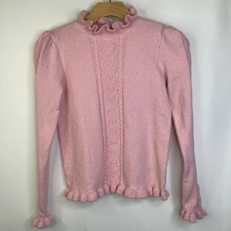 Size 12: Janie and Jack Light Pink Cable Knitted Turtle Neck Sweater NEW w/ Tag