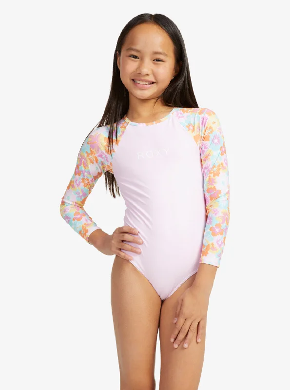 Roxy Girls 6-16 Floraya Long Sleeve One-Piece Rash Vest