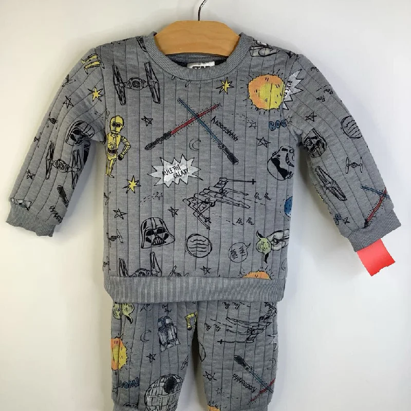 Size 2: Star Wars Grey Assorted Sketches Sweater