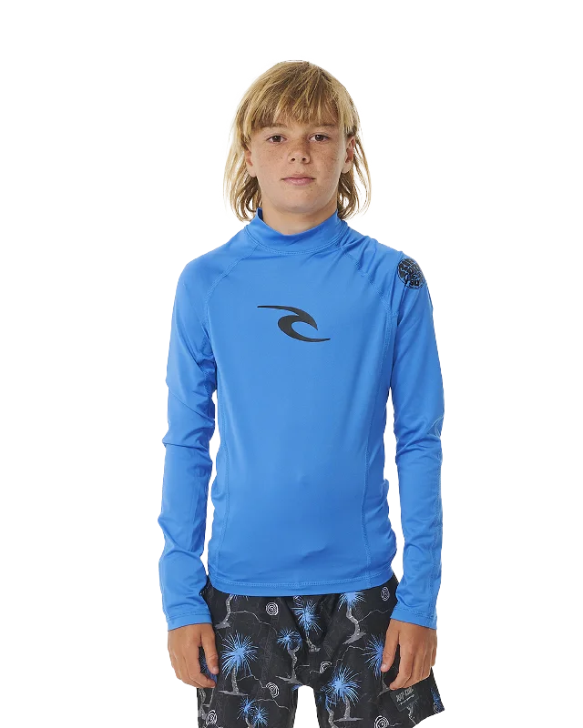 Boys Brand Wave UPF Rash Vest in Blue Gum