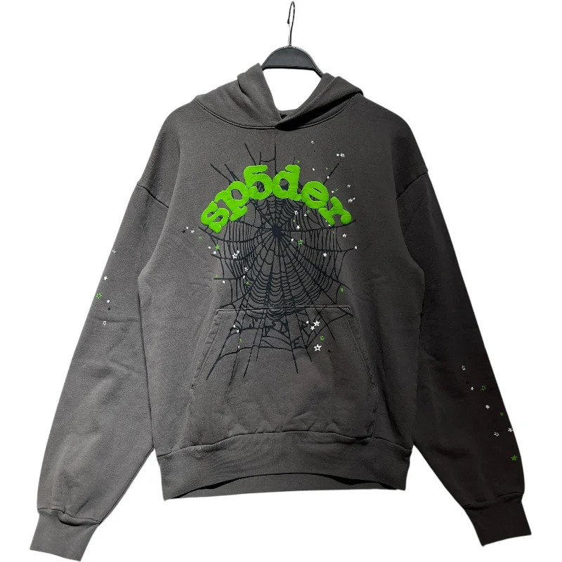 SPIDER/Sweater/M/Graphic/Cotton/GRY/GRN SPYDER LOGO