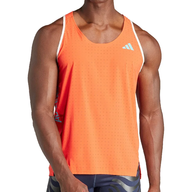 adidas Adizero Mens Running Vest - Red