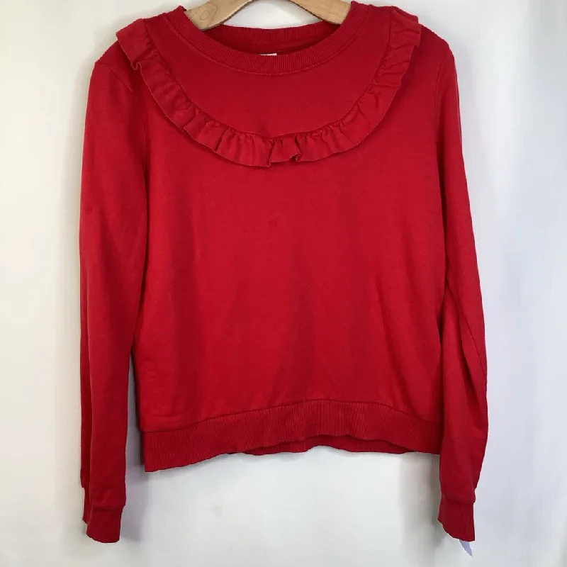 Size 14-16 (160): Hanna Andersson Red Ruffle Collar Sweater