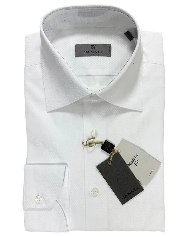 Canali Evening Shirt White - Modern Fit 40 - 15 3/4