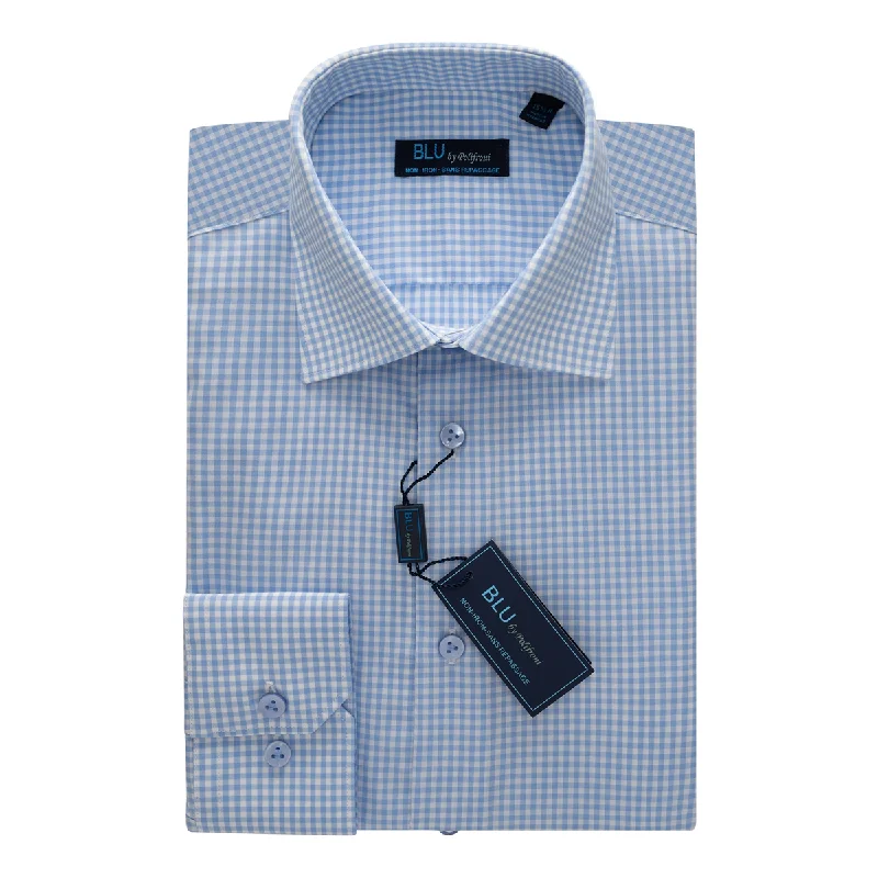 Miami Dress Shirt - Sky Blue Check