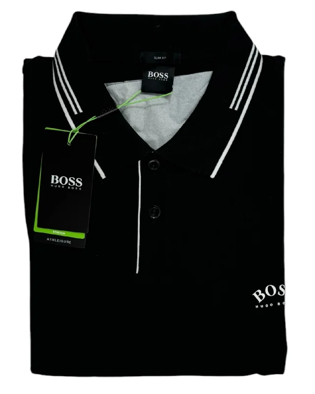 Hugo Boss Cotton Polo Shirt Black - Slim Fit XXXL