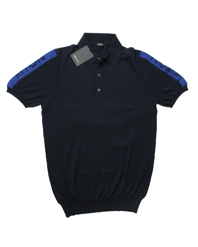 Kiton Polo Shirt Dark Blue EU 48/ S