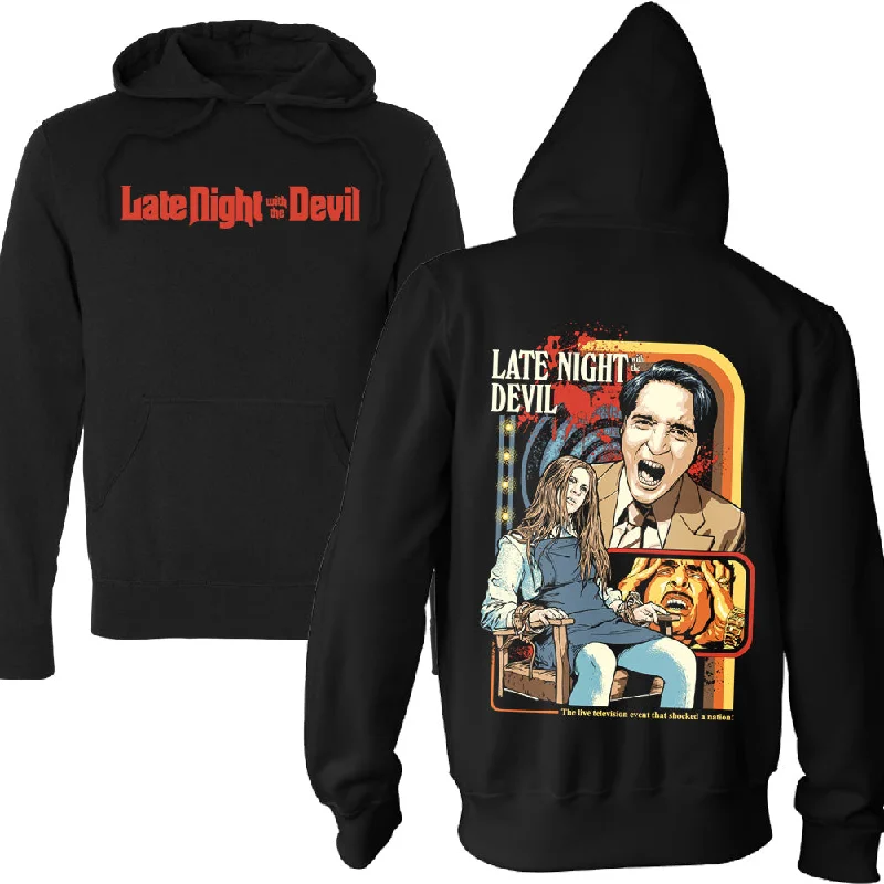 Late Night With The Devil Exorcism With A Twist Pullover Hoodie