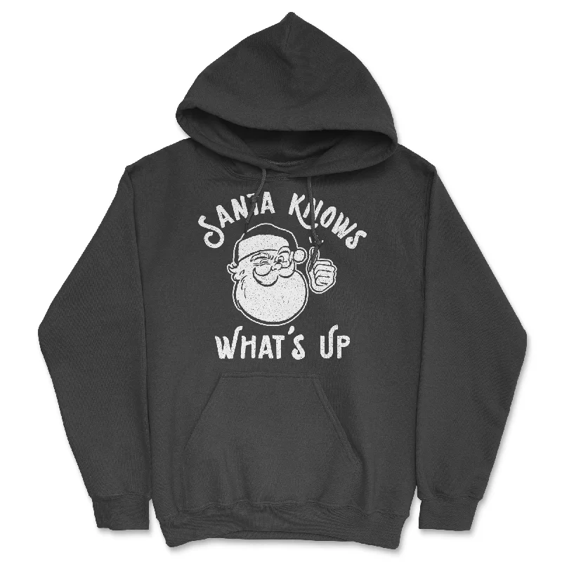 Santa Knows Whats Up Hoodie