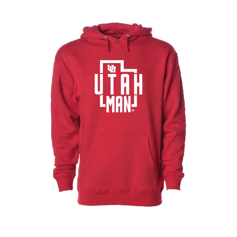 Utah Man State  Embroidered Hoodie