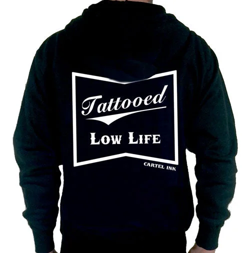 Tattooed Low Life ZIPPERED Men's Hoodie