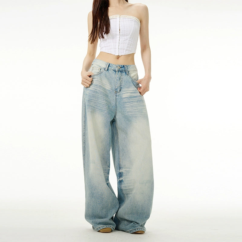 Baggy Light Blue Straight-leg Jeans