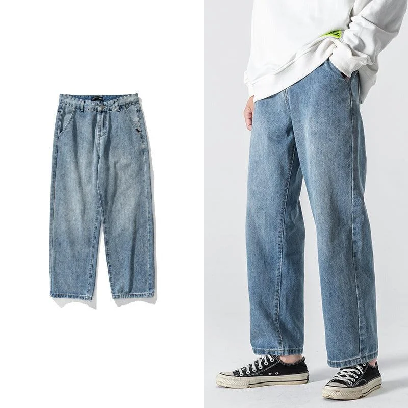 Basic Straight Wide Legs Casual Jeans