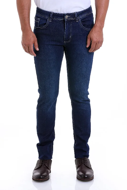 Dynamic Fit 5 Pocket Low Waist Cotton Navy Denim Jeans