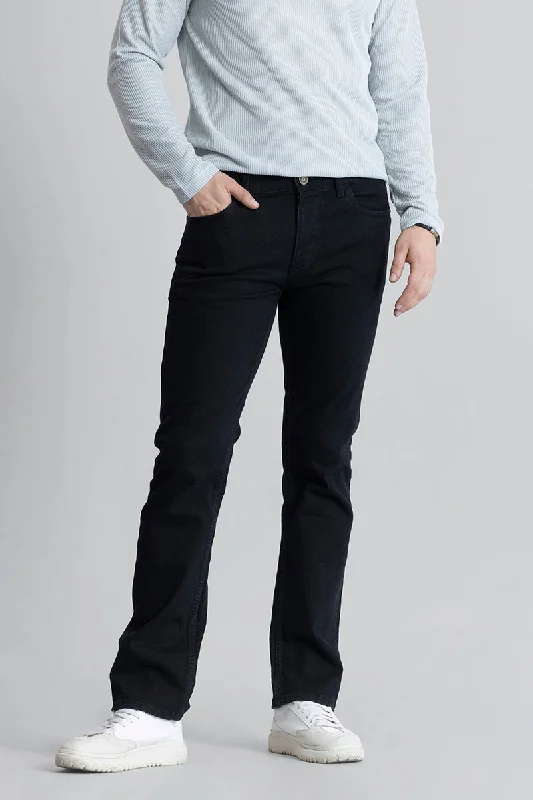 Obsidian Jet Black Straight Fit Jeans