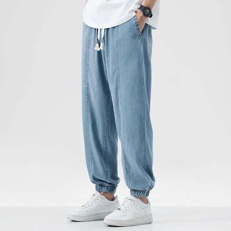 Tencel Summer Loose Thin Silk Pants