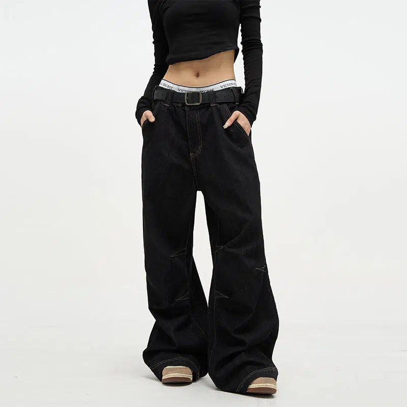 Unisex Wide-leg Jeans