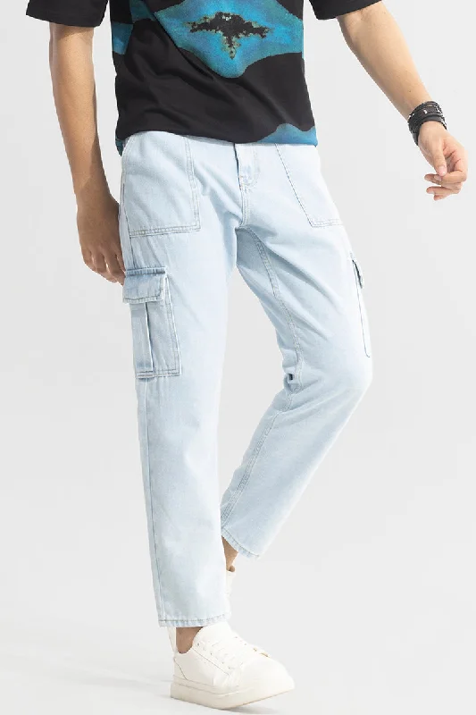 UrbanStreet Sky Blue Baggy Fit Jeans