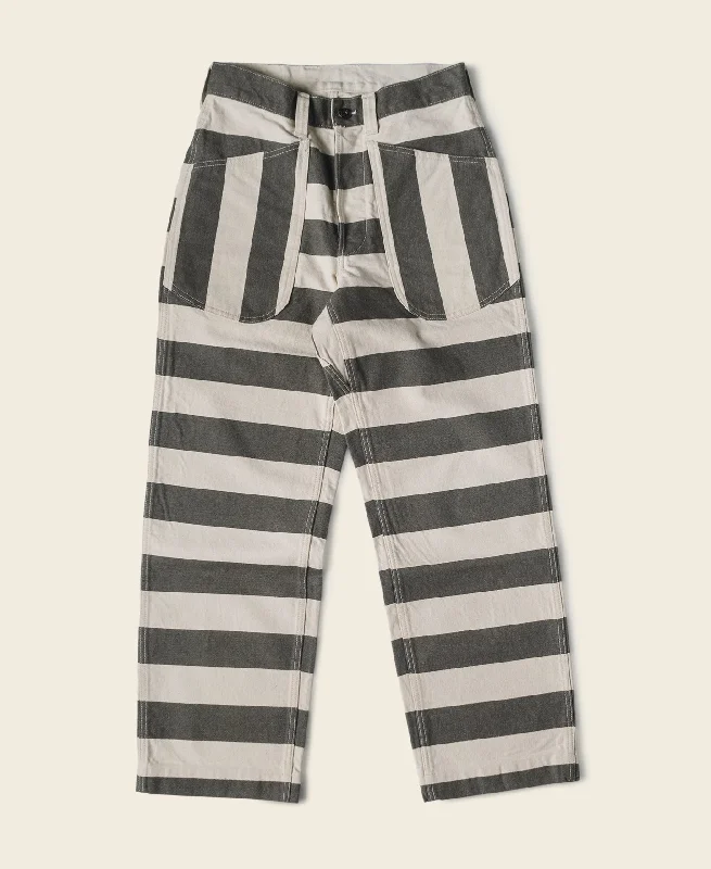 Heavyweight Wide Striped Prisoner Pants