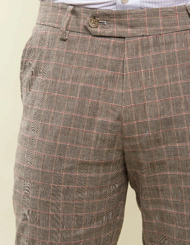 Fashion And Simplicity Chestnut and Red Prince of Wales Check | Chino