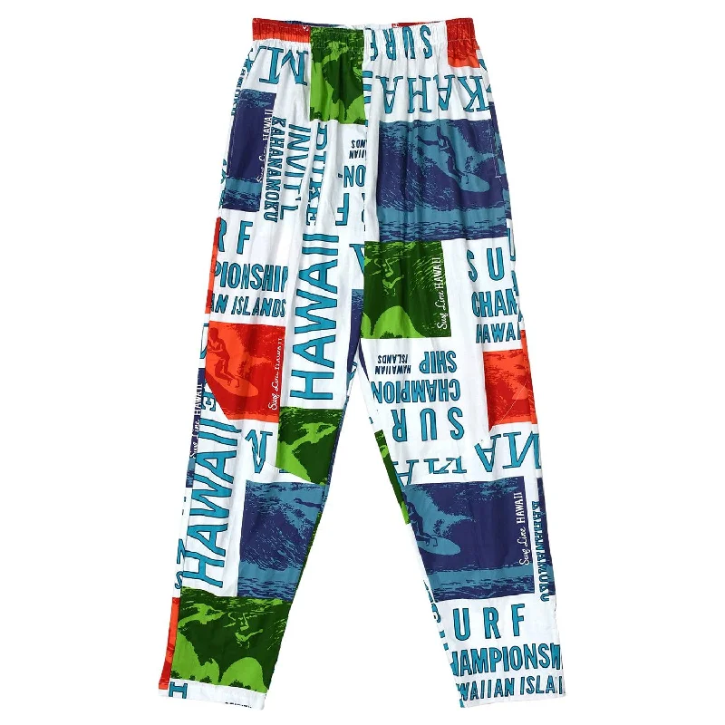 Cotton Jams Pants - Surf Contest Turqouise