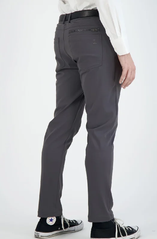 NEW & UPDATED Super - Stretch Men's Chinos -Casual - Dark Charcoal - Performance Collection