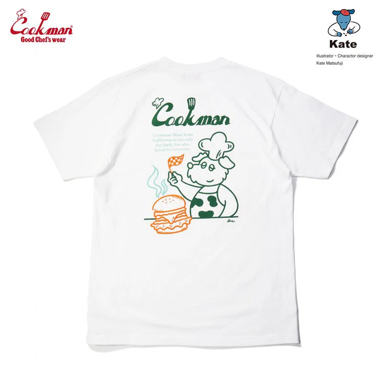 Cookman Tees - Kate Dog chef : White